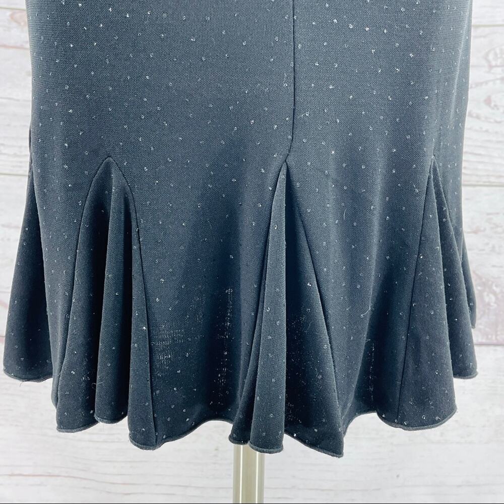 B.Darlin black glitter dot dress flare hem peek-a-boo - Picture 9 of 11
